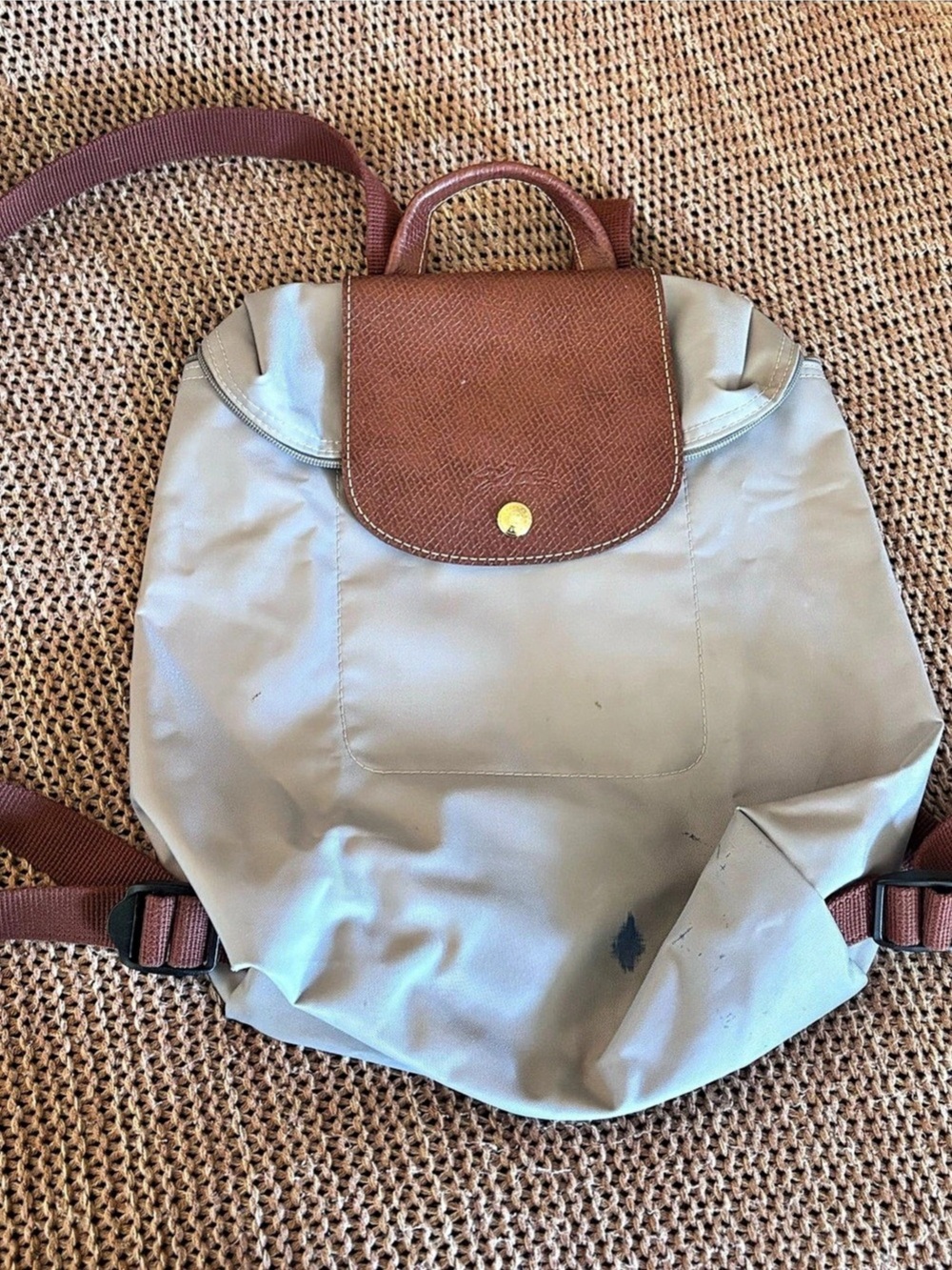 Longchamp Le Pliage Original Backpack Brown & Cream